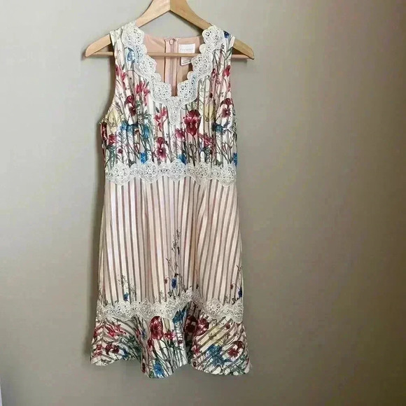 Foxiedox Dresses & Skirts - Foxiedox Meadow Floral Mini Dress Size M Ivory Lace NWOT‎ Wedding Guest Boho